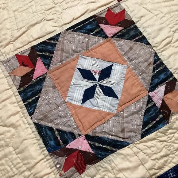 Cream Geometric Quilt Timeless Design Bedding